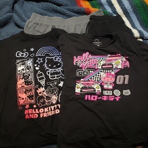 Lot Of 4 Items Women's 2 Hello Kitty Tees, 2 Shorts XXL
